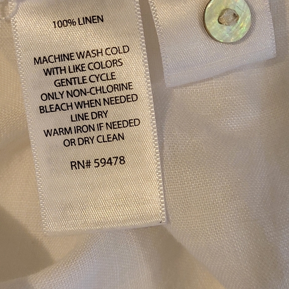 Embellished White and Black Tank Top with Intricate Design 100% Linen - Picture 9 of 10